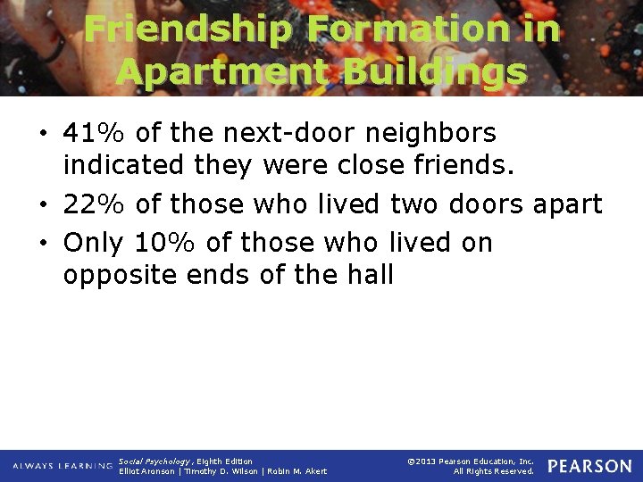 Festinger, Schachter & Back (1950) Friendship Formation in Apartment Buildings • 41% of the