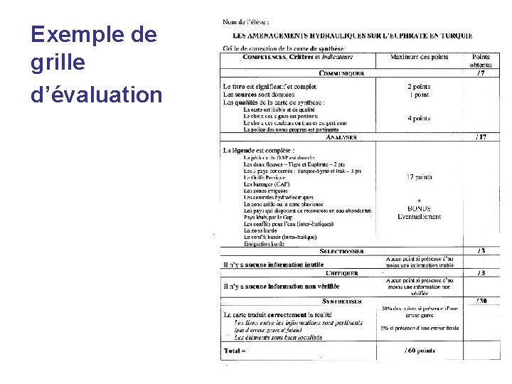 Exemple de grille d’évaluation 