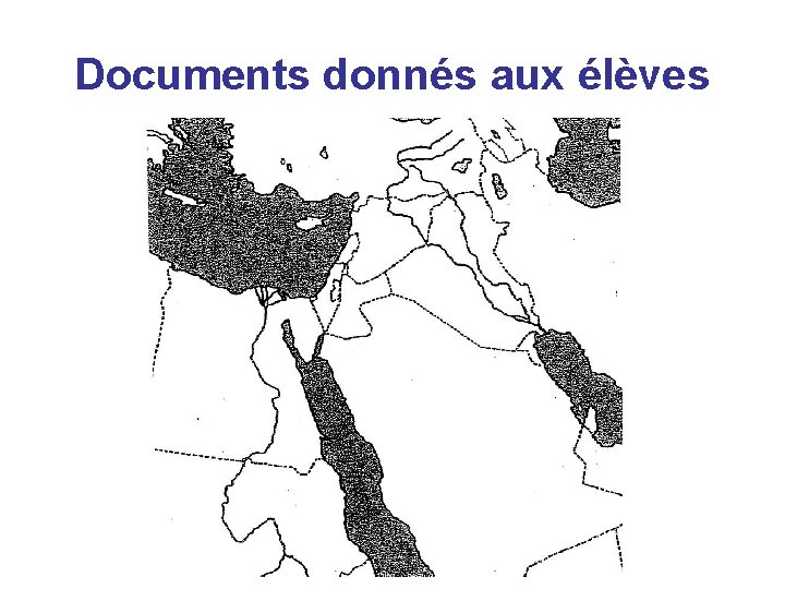 Documents donnés aux élèves 