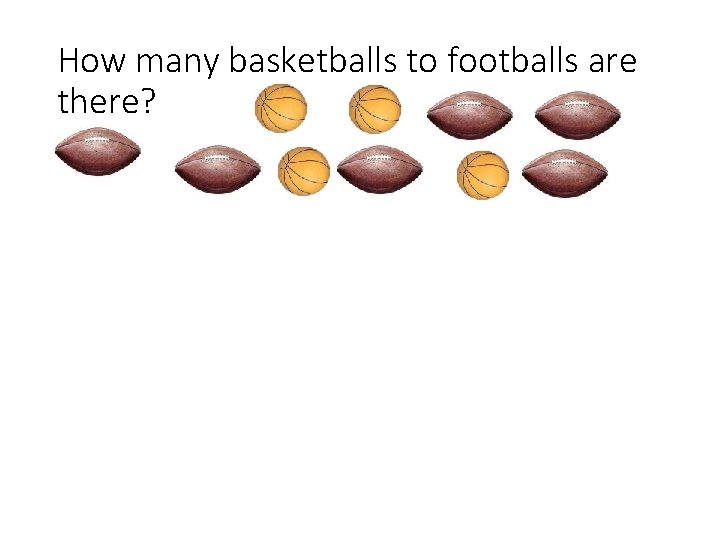 How many basketballs to footballs are there? 
