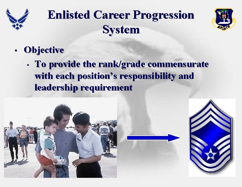 Enlisted Career Progression System • Objective • To provide the rank/grade commensurate with each Enlisted Career Progression System • Objective • To provide the rank/grade commensurate with each