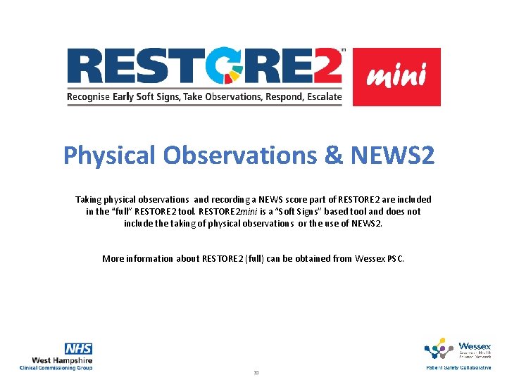 Physical Observations & NEWS 2 Taking physical observations and recording a NEWS score part