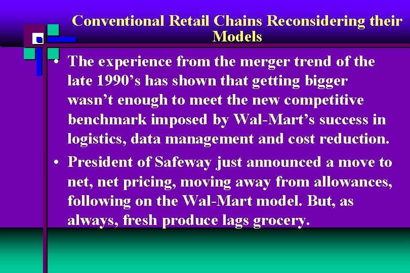 Conventional Retail Chains Reconsidering their Models • The experience from the merger trend of