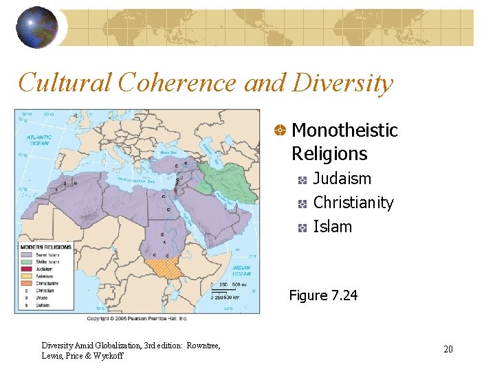 Cultural Coherence and Diversity Monotheistic Religions Judaism Christianity Islam Figure 7. 24 Diversity Amid