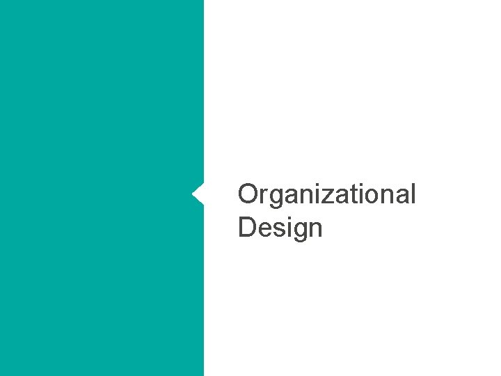 Organizational Design Organizational Design