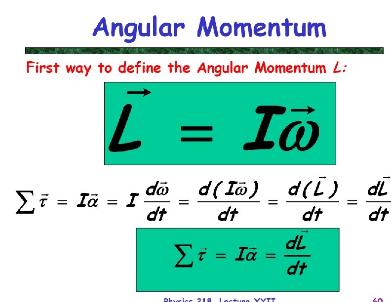 Physics 218, Chapter 3 and 4 67 