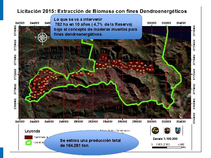 Lo que se va a intervenir 782 ha en 10 años ( 4, 7%