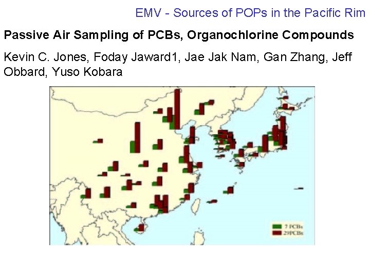 EMV - Sources of POPs in the Pacific Rim Passive Air Sampling of PCBs,