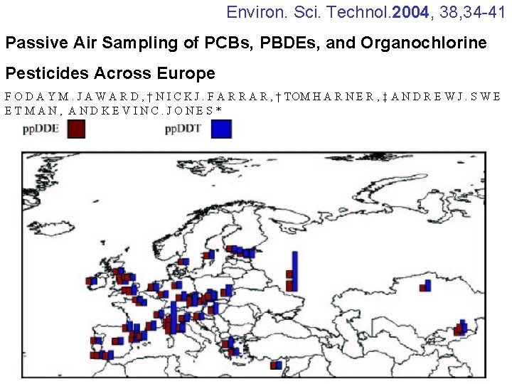 Environ. Sci. Technol. 2004, 38, 34 -41 Passive Air Sampling of PCBs, PBDEs, and