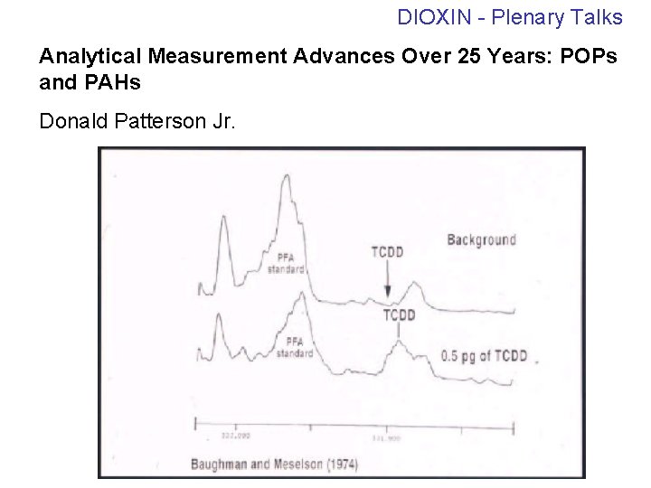 DIOXIN - Plenary Talks Analytical Measurement Advances Over 25 Years: POPs and PAHs Donald