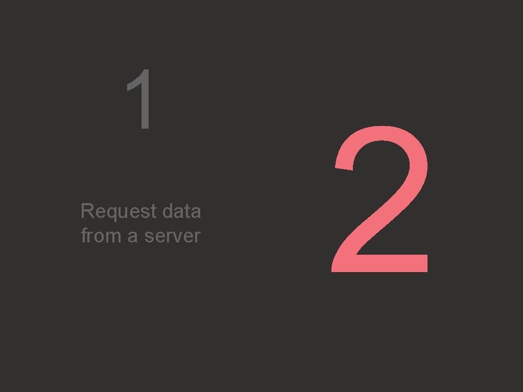 1 Request data from a server 2 