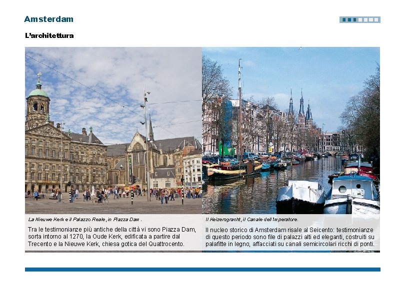 Amsterdam L’architettura La Nieuwe Kerk e il Palazzo Reale, in Piazza Dam. Il Keizersgracht, Amsterdam L’architettura La Nieuwe Kerk e il Palazzo Reale, in Piazza Dam. Il Keizersgracht,