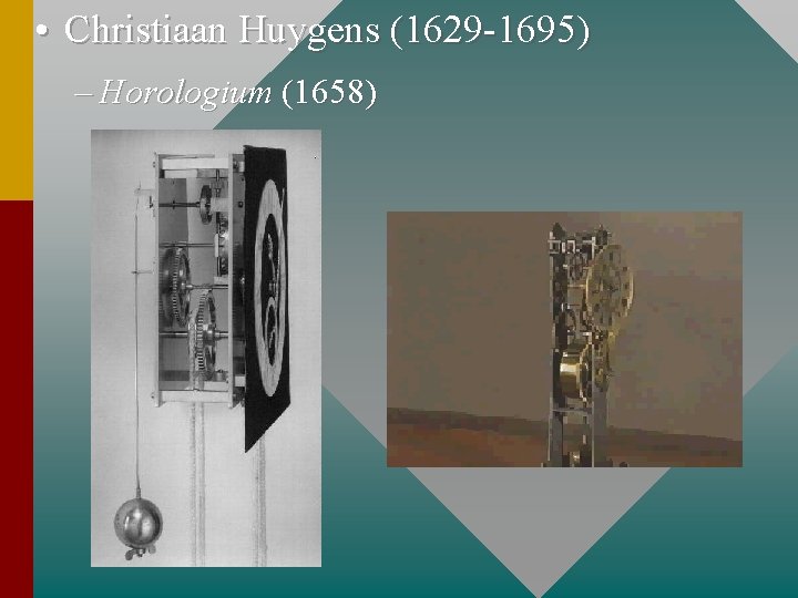  • Christiaan Huygens (1629 -1695) – Horologium (1658) 