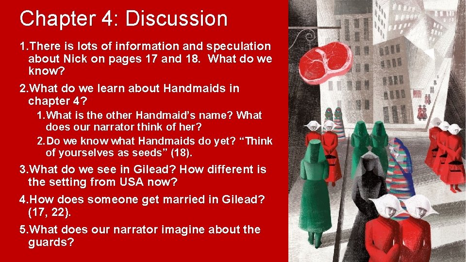 Chapter 4: Discussion 1. There is lots of information and speculation about Nick on Chapter 4: Discussion 1. There is lots of information and speculation about Nick on