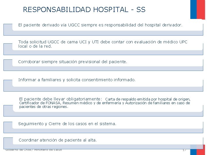 RESPONSABILIDAD HOSPITAL - SS El paciente derivado vía UGCC siempre es responsabilidad del hospital RESPONSABILIDAD HOSPITAL - SS El paciente derivado vía UGCC siempre es responsabilidad del hospital