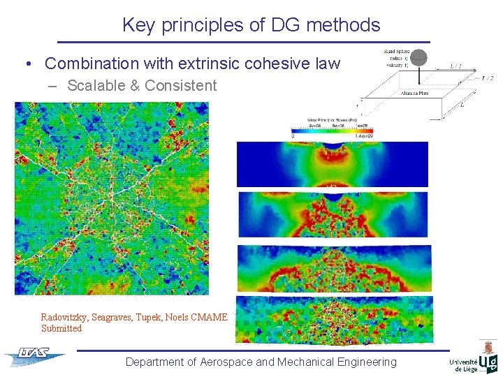 Key principles of DG methods • Combination with extrinsic cohesive law – Scalable &