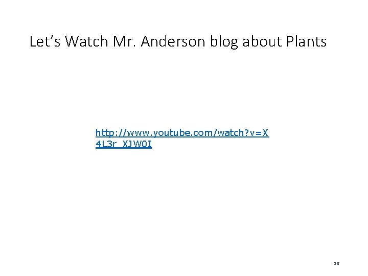 Let’s Watch Mr. Anderson blog about Plants http: //www. youtube. com/watch? v=X 4 L