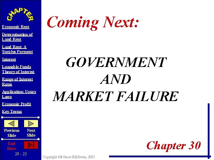 Economic Rent Coming Next: Determination of Land Rent: A Surplus Payment Interest Loanable Funds