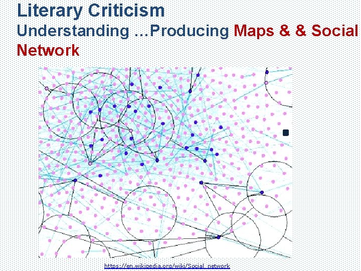 Literary Criticism Understanding …Producing Maps & & Social Network https: //en. wikipedia. org/wiki/Social_network 