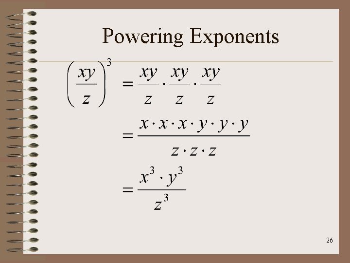 Powering Exponents 26 