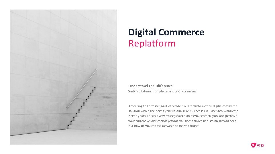 Digital Commerce Replatform Understand the Difference Saa. S Multi-tenant, Single-tenant or On-premises According to