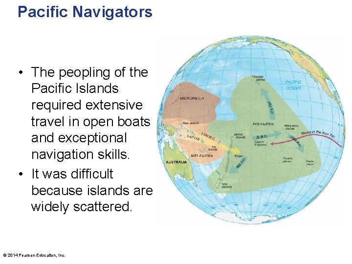 Pacific Navigators • The peopling of the Pacific Islands required extensive travel in open