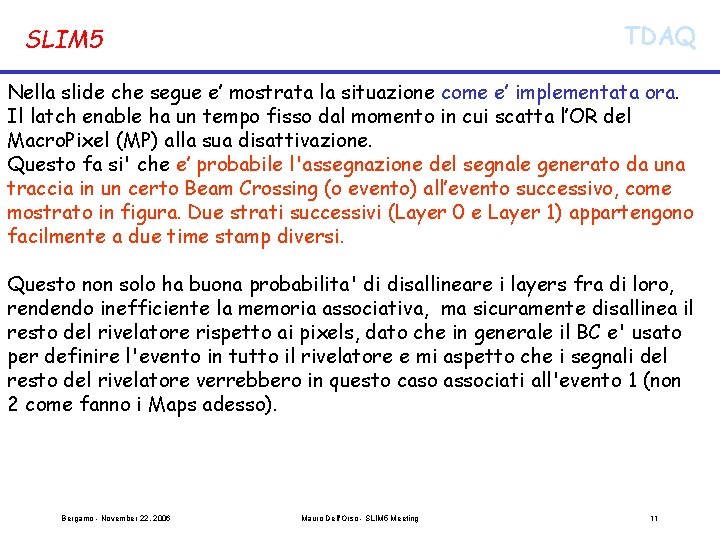 TDAQ SLIM 5 Nella slide che segue e’ mostrata la situazione come e’ implementata