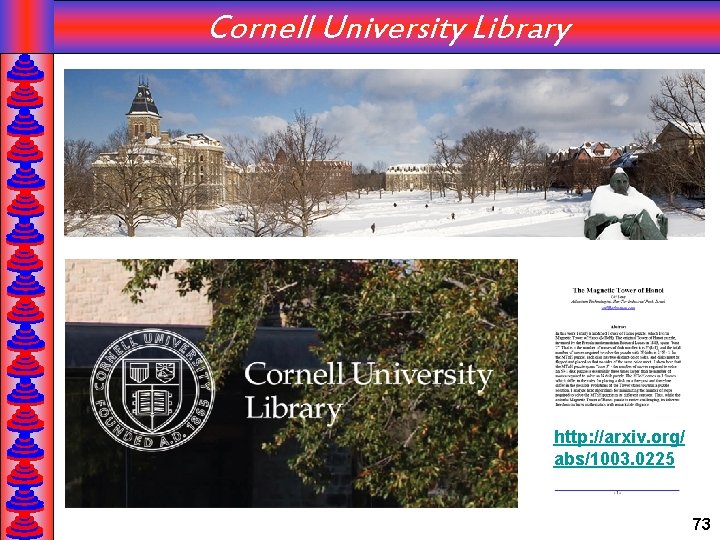 Cornell University Library http: //arxiv. org/ abs/1003. 0225 73 