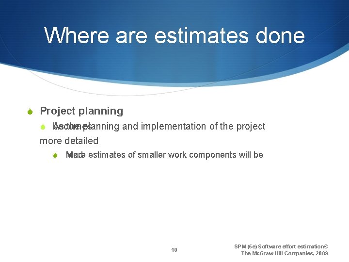 Chapter 5 Software effort estimation NET 481 Project