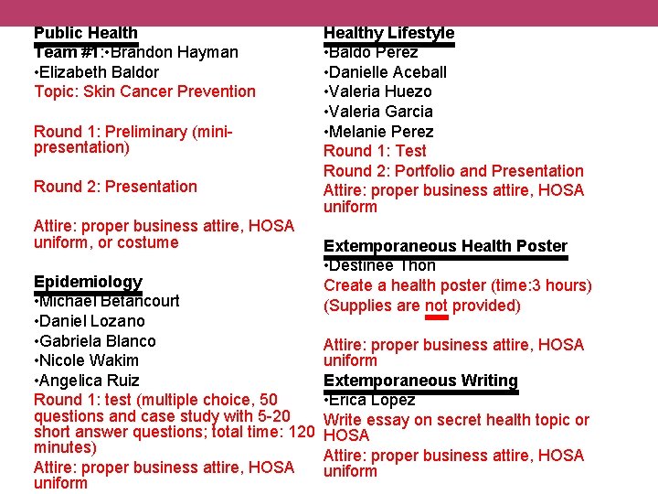 Public Health Team #1: • Brandon Hayman • Elizabeth Baldor Topic: Skin Cancer Prevention Public Health Team #1: • Brandon Hayman • Elizabeth Baldor Topic: Skin Cancer Prevention