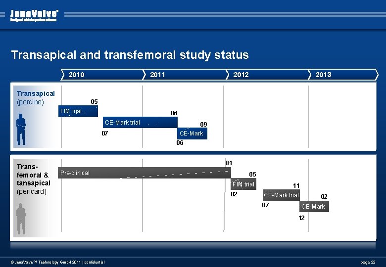 Transapical and transfemoral study status 2010 Transapical (porcine) 2011 2012 2013 05 FIM trial Transapical and transfemoral study status 2010 Transapical (porcine) 2011 2012 2013 05 FIM trial