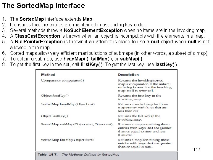 The Sorted. Map Interface 1. 2. 3. 4. 5. The Sorted. Map interface extends