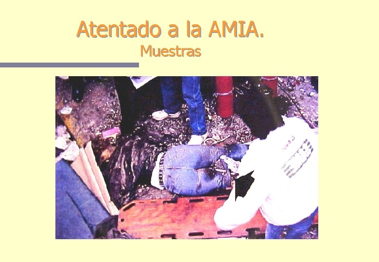 Atentado a la AMIA. Muestras 