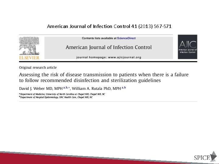 American Journal of Infection Control 41 (2013) S 67 -S 71 