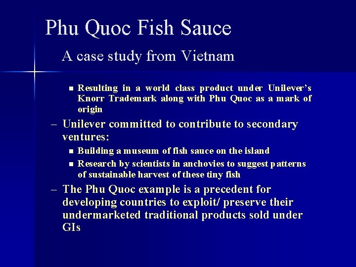 Phu Quoc Fish Sauce A case study from Vietnam n Resulting in a world