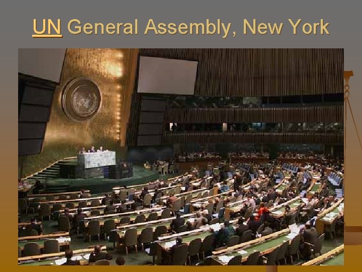 UN General Assembly, New York 