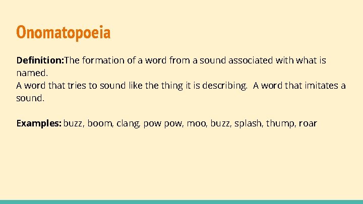 Onomatopoeia Definition: The formation of a word from a sound associated with what is