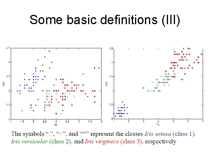Some basic definitions (III) Some basic definitions (III)
