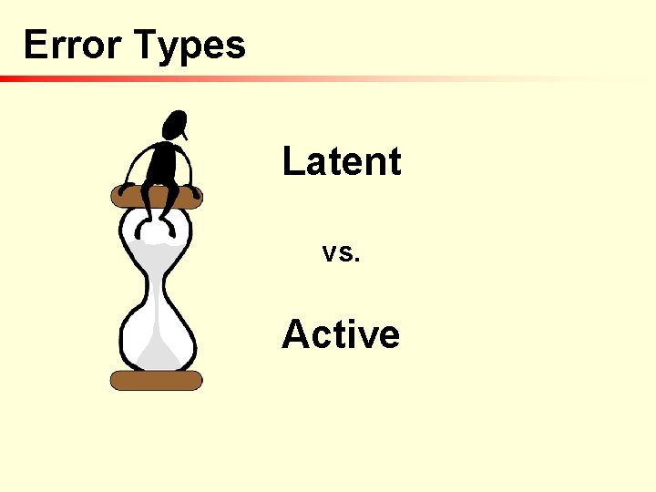 Error Types Latent vs. Active 