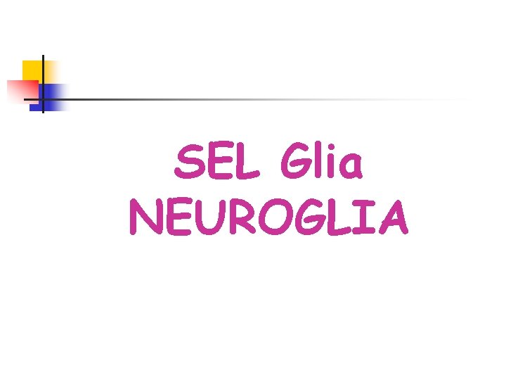 SEL Glia NEUROGLIA 