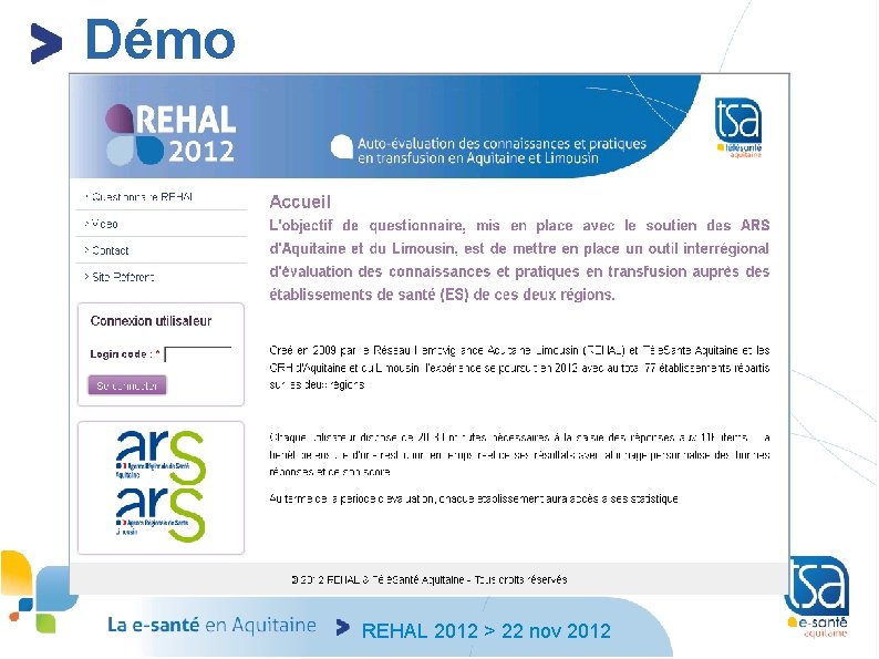 Démo REHAL 2012 > 22 nov 2012 