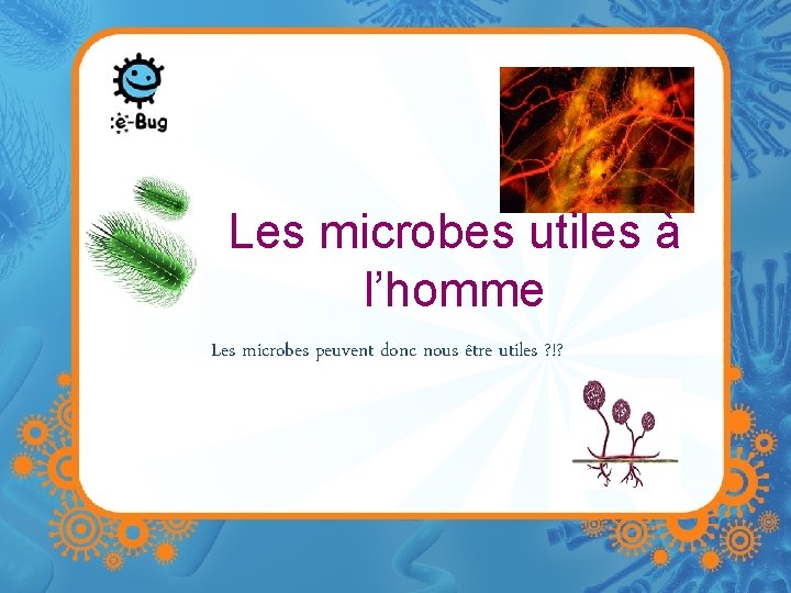 Les microbes utiles à l’homme Les microbes peuvent donc nous être utiles ? !?