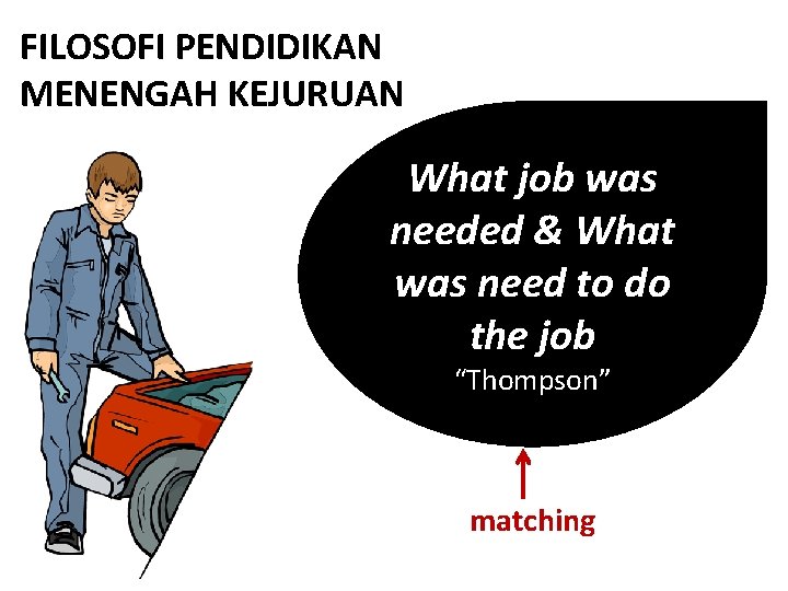 FILOSOFI PENDIDIKAN MENENGAH KEJURUAN What job was needed & What was need to do