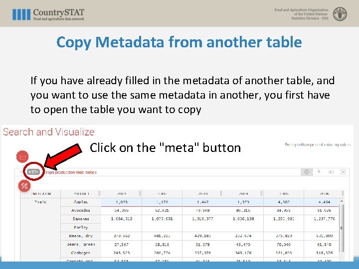 Copy Metadata from another table If you have already filled in the metadata of
