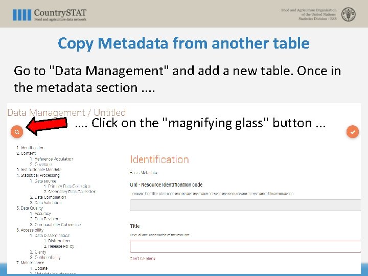 Copy Metadata from another table Go to "Data Management" and add a new table.