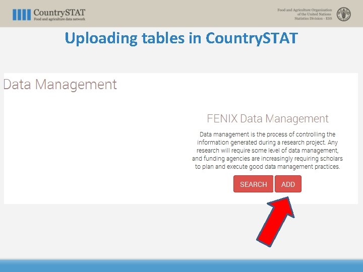 Uploading tables in Country. STAT 