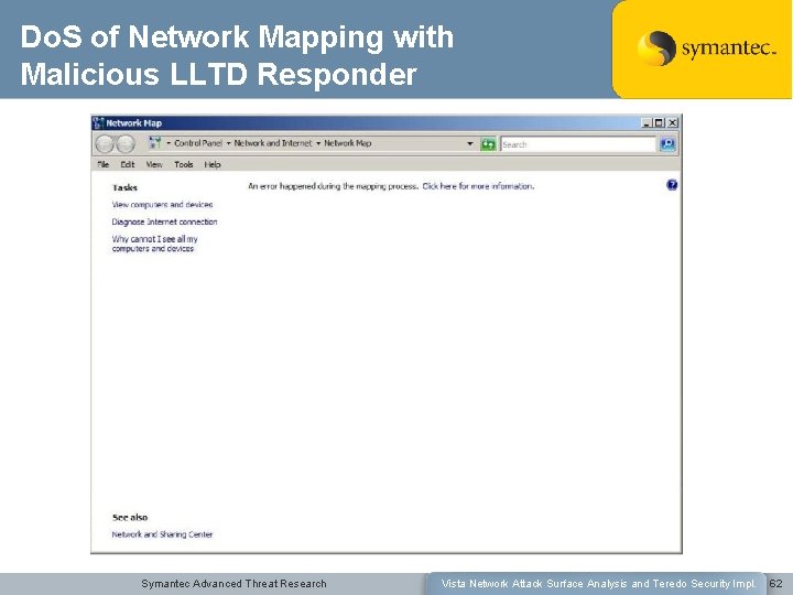 Do. S of Network Mapping with Malicious LLTD Responder Symantec Advanced Threat Research Vista
