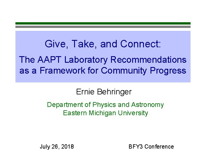Give, Take, and Connect: The AAPT Laboratory Recommendations as a Framework for Community Progress