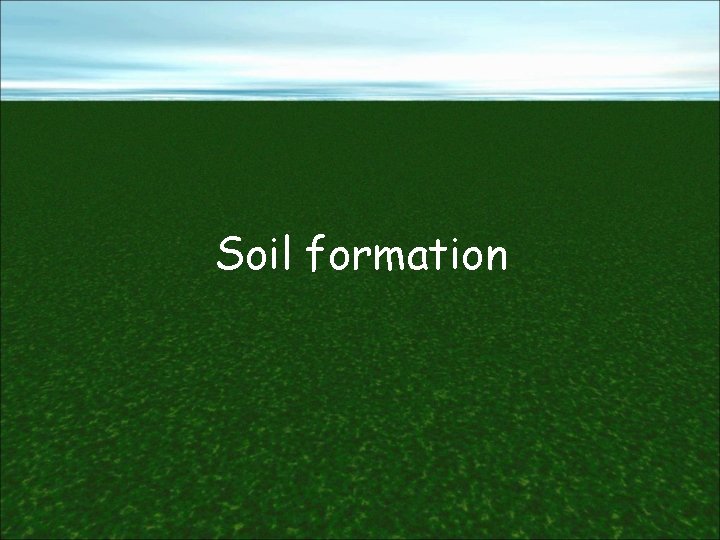 Soil formation 