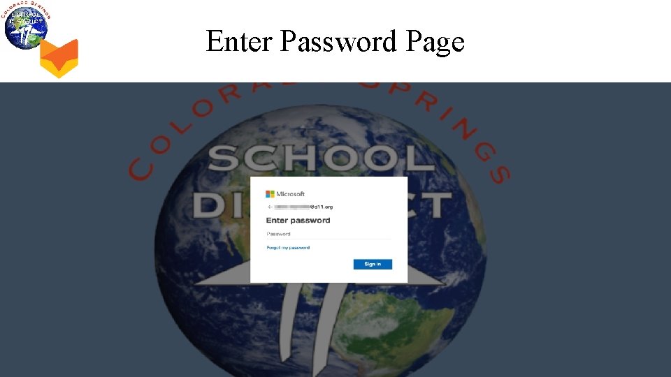 Enter Password Page 